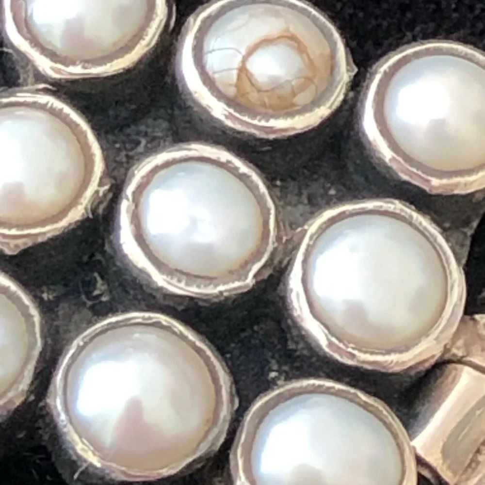 Vintage Pearl & 925 Silver Bracelet
